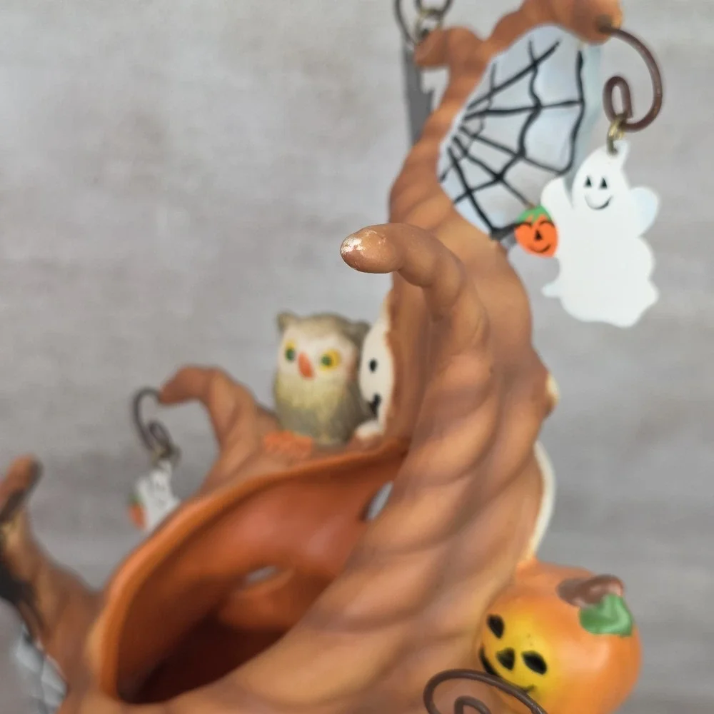 PartyLite Haunted Tealight Tree Candle Holder Halloween Spiders Ghost Bats P9065 - Picture 9 of 16
